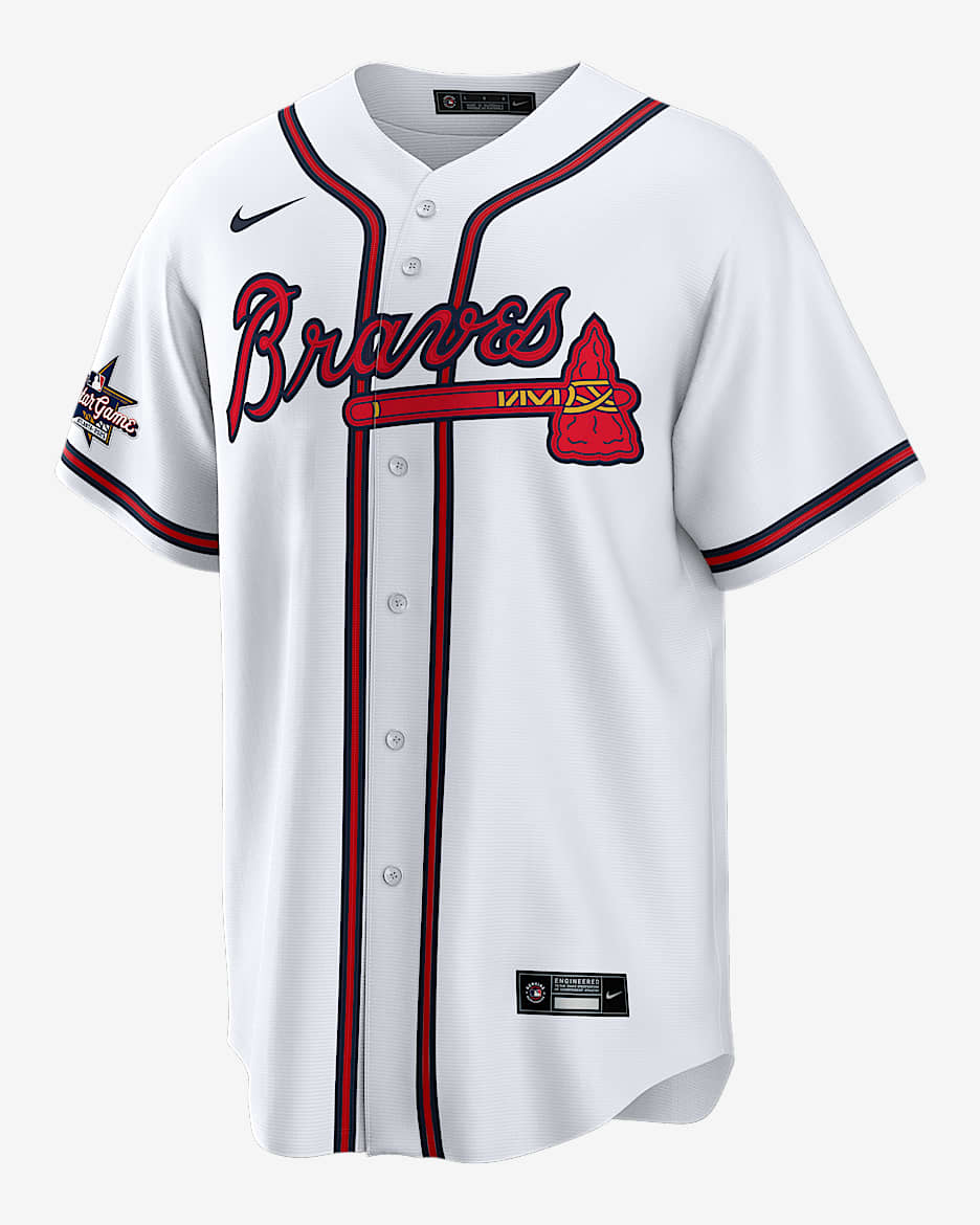 ウェア Jersey Tee BRAVES MLB MLB Atlanta Braves Men's V-Neck Jersey - L: Lightweight